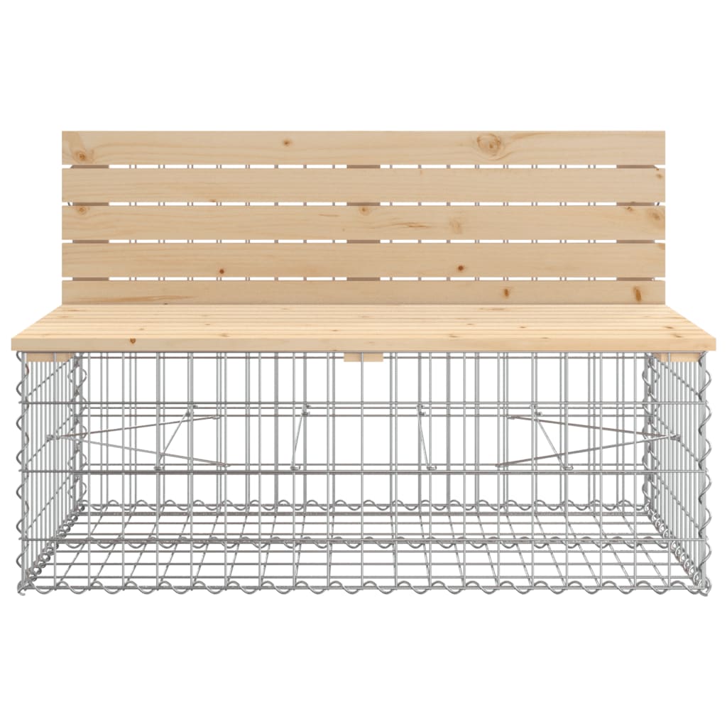 Hagebenk gabiondesign 103x70x65 cm heltre furu