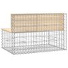 Hagebenk gabiondesign 103x70x65 cm heltre furu