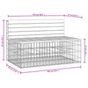Hagebenk gabiondesign 103x70x65 cm heltre furu