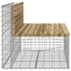 Hagebenk gabiondesign 103x70x65 cm impregnert furu