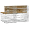 Hagebenk gabiondesign 103x70x65 cm impregnert furu
