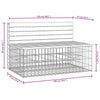 Hagebenk gabiondesign 103x70x65 cm impregnert furu