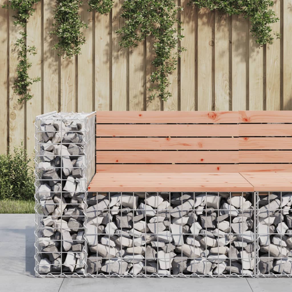Hagebenk gabiondesign 92x71x65,5 cm heltre douglasgran vidaXL