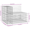 Hagebenk gabiondesign 92x71x65,5 cm impregnert furu
