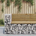 Hagebenk gabiondesign 92x71x65,5 cm impregnert furu