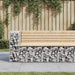Hagebenk gabiondesign 122x71x65,5 cm heltre furu