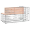 Hagebenk gabiondesign 122x71x65,5 cm heltre douglasgran
