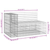 Hagebenk gabiondesign 122x71x65,5 cm heltre douglasgran