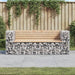 Hagebenk gabiondesign 184x71x65,5 cm heltre furu vidaXL