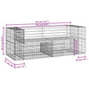 Hagebenk gabiondesign 184x71x65,5 cm heltre douglasgran