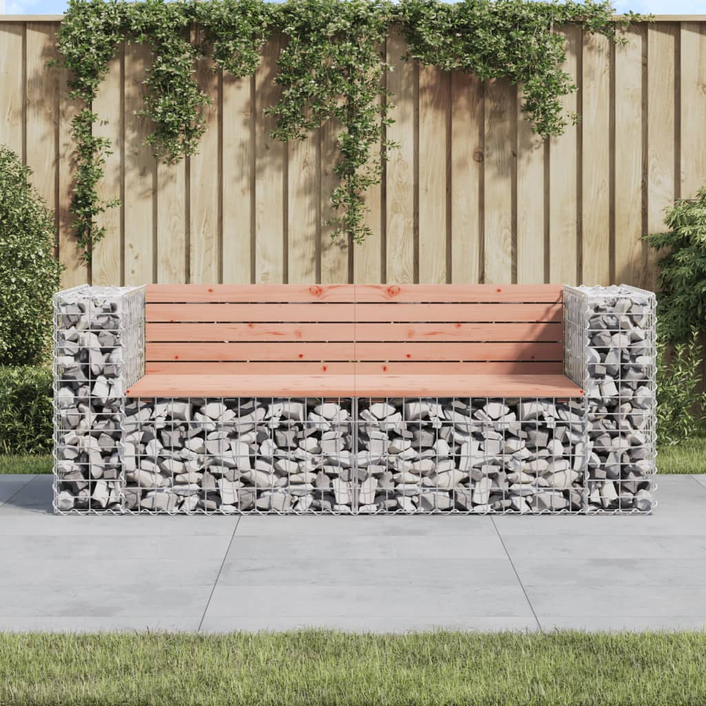 Hagebenk gabiondesign 184x71x65,5 cm heltre douglasgran vidaXL