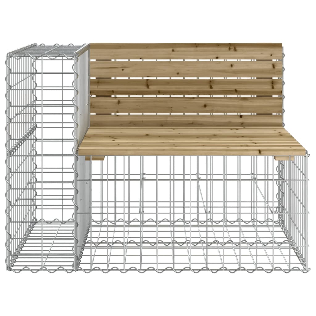 Hagebenk gabiondesign 184x71x65,5 cm impregnert furu