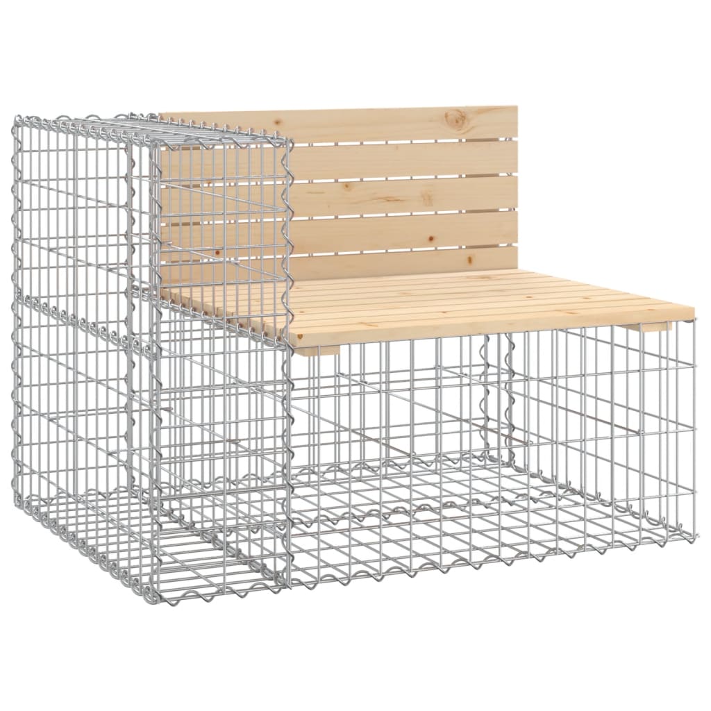 Hagebenk gabiondesign 287x71x65,5 cm heltre furu