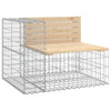 Hagebenk gabiondesign 287x71x65,5 cm heltre furu