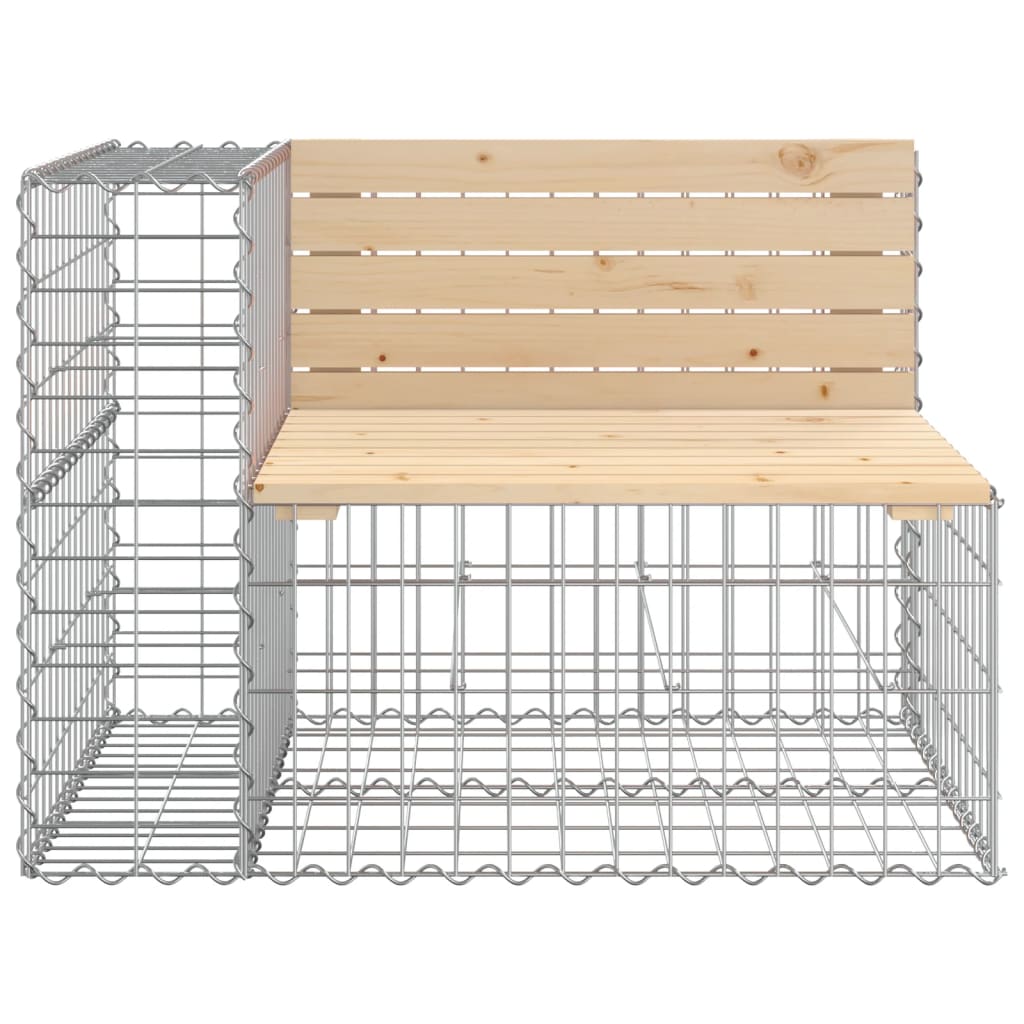 Hagebenk gabiondesign 287x71x65,5 cm heltre furu