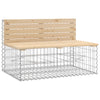 Hagebenk gabiondesign 287x71x65,5 cm heltre furu