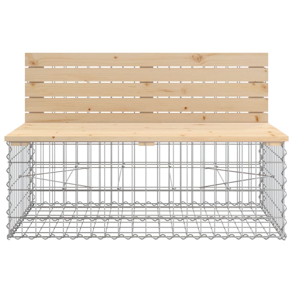 Hagebenk gabiondesign 287x71x65,5 cm heltre furu