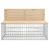 Hagebenk gabiondesign 287x71x65,5 cm heltre furu