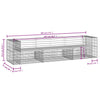 Hagebenk gabiondesign 287x71x65,5 cm heltre furu