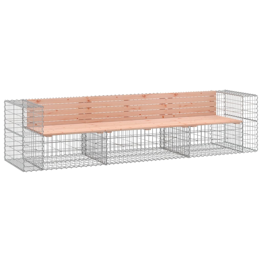 Hagebenk gabiondesign 287x71x65,5 cm heltre douglasgran