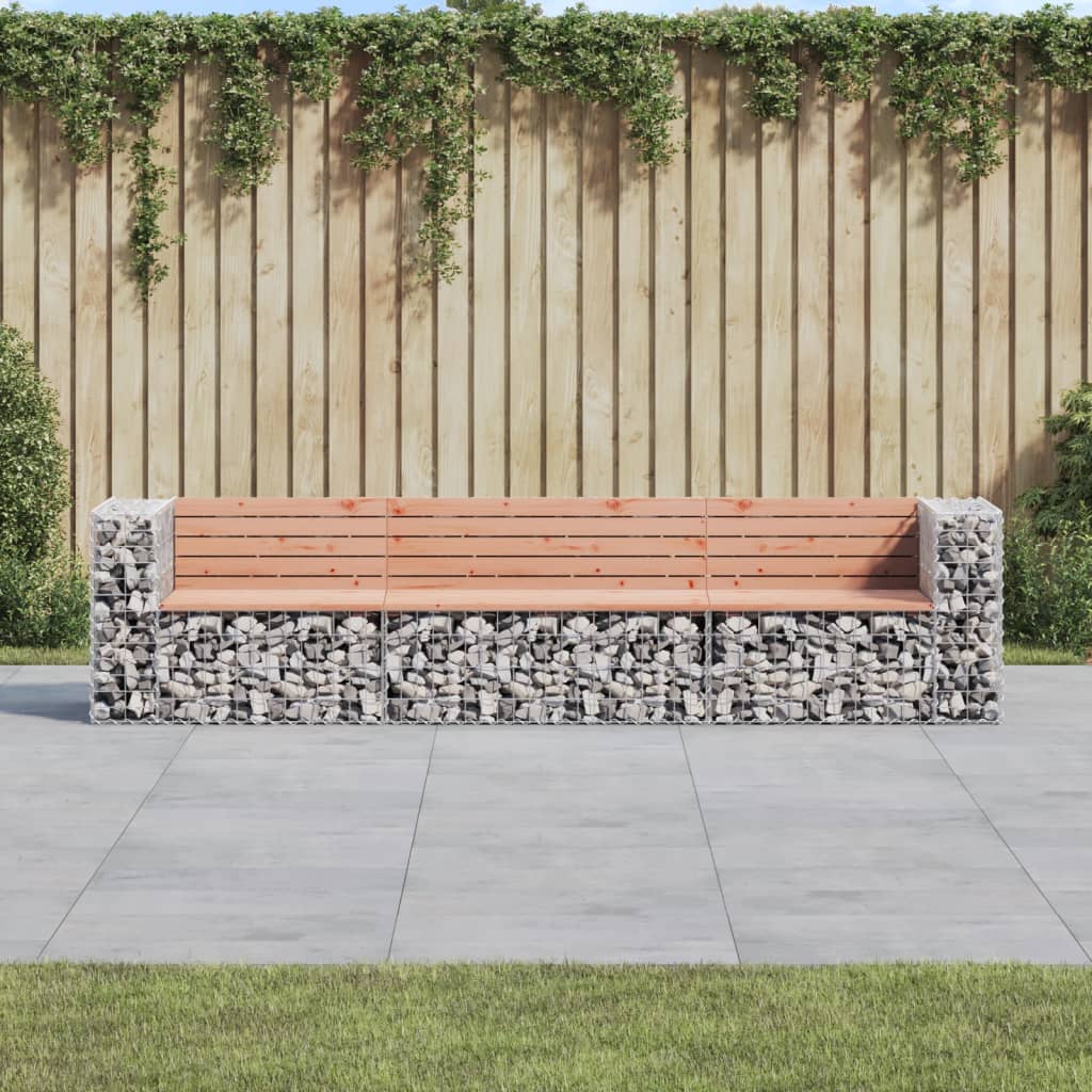 Hagebenk gabiondesign 287x71x65,5 cm heltre douglasgran