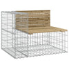 Hagebenk gabiondesign 287x71x65,5 cm impregnert furu
