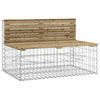 Hagebenk gabiondesign 287x71x65,5 cm impregnert furu