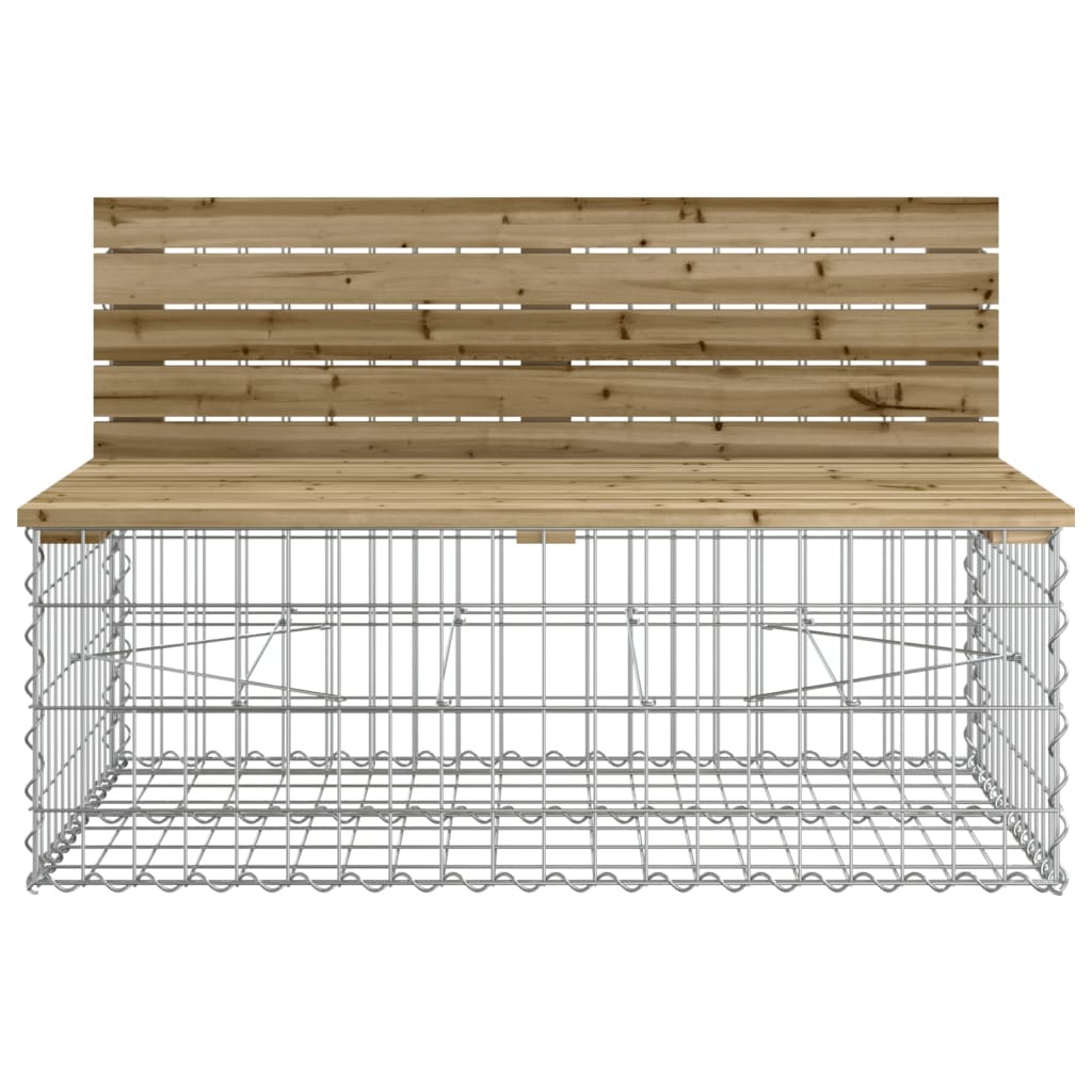 Hagebenk gabiondesign 287x71x65,5 cm impregnert furu