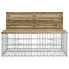 Hagebenk gabiondesign 287x71x65,5 cm impregnert furu