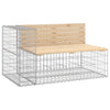 Hagebenk gabiondesign 347x71x65,5 cm heltre furu