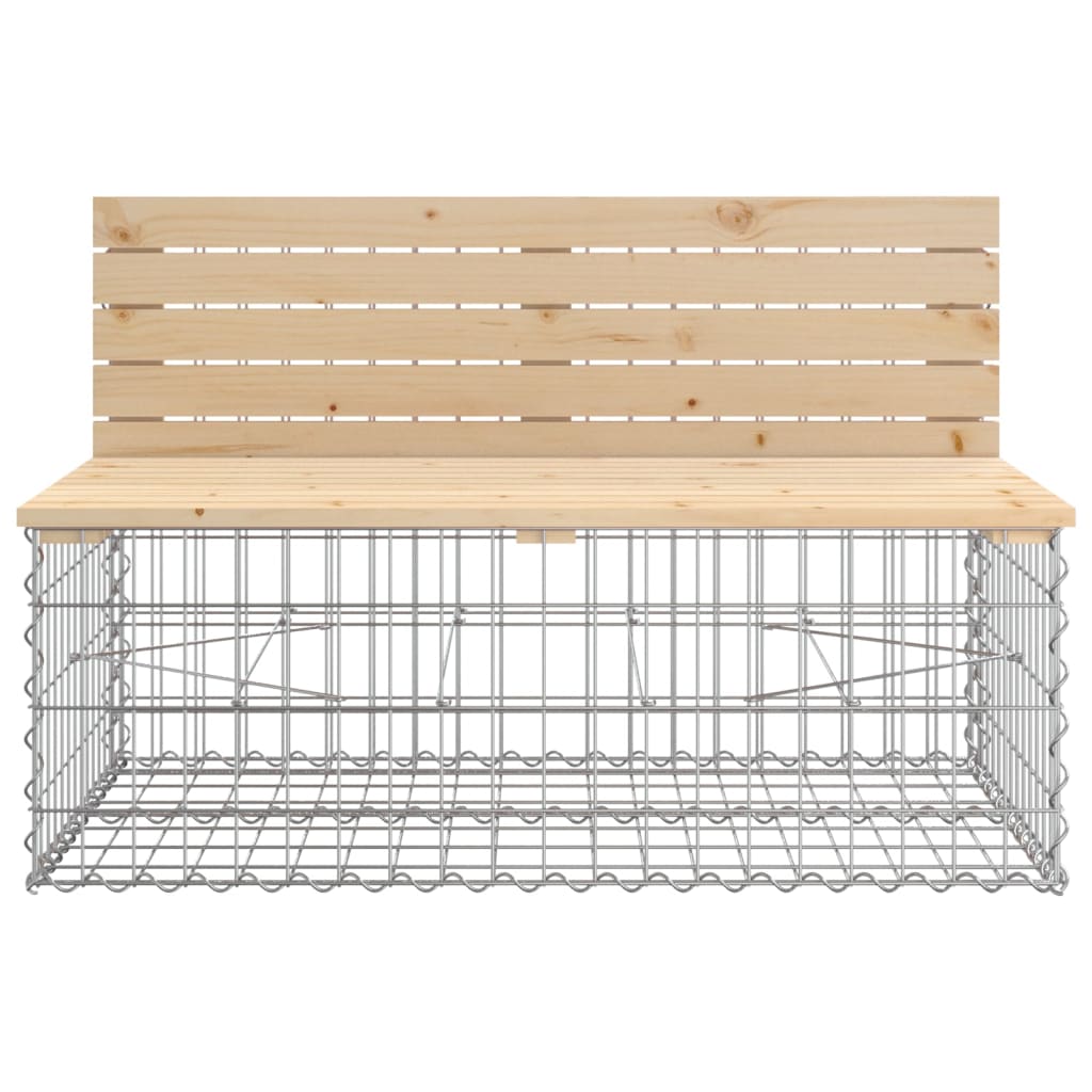 Hagebenk gabiondesign 347x71x65,5 cm heltre furu