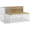 Hagebenk gabiondesign 347x71x65,5 cm impregnert furu