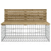 Hagebenk gabiondesign 347x71x65,5 cm impregnert furu