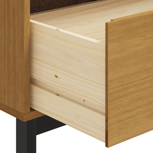 Highboard med glassdører FLAM 80x40x180 cm heltre furu
