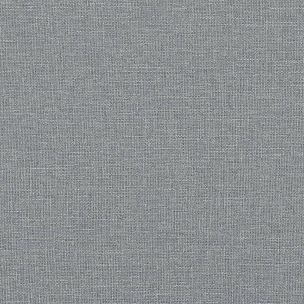 Dagseng med madrass lysegrå 90x190 cm stoff