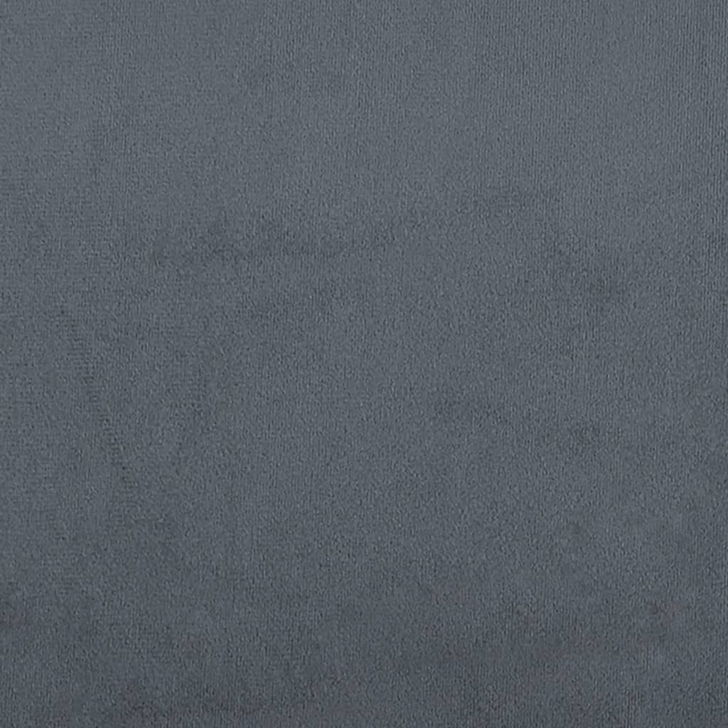 Uttrekkbar dagseng mørkegrå 90x190 cm fløyel