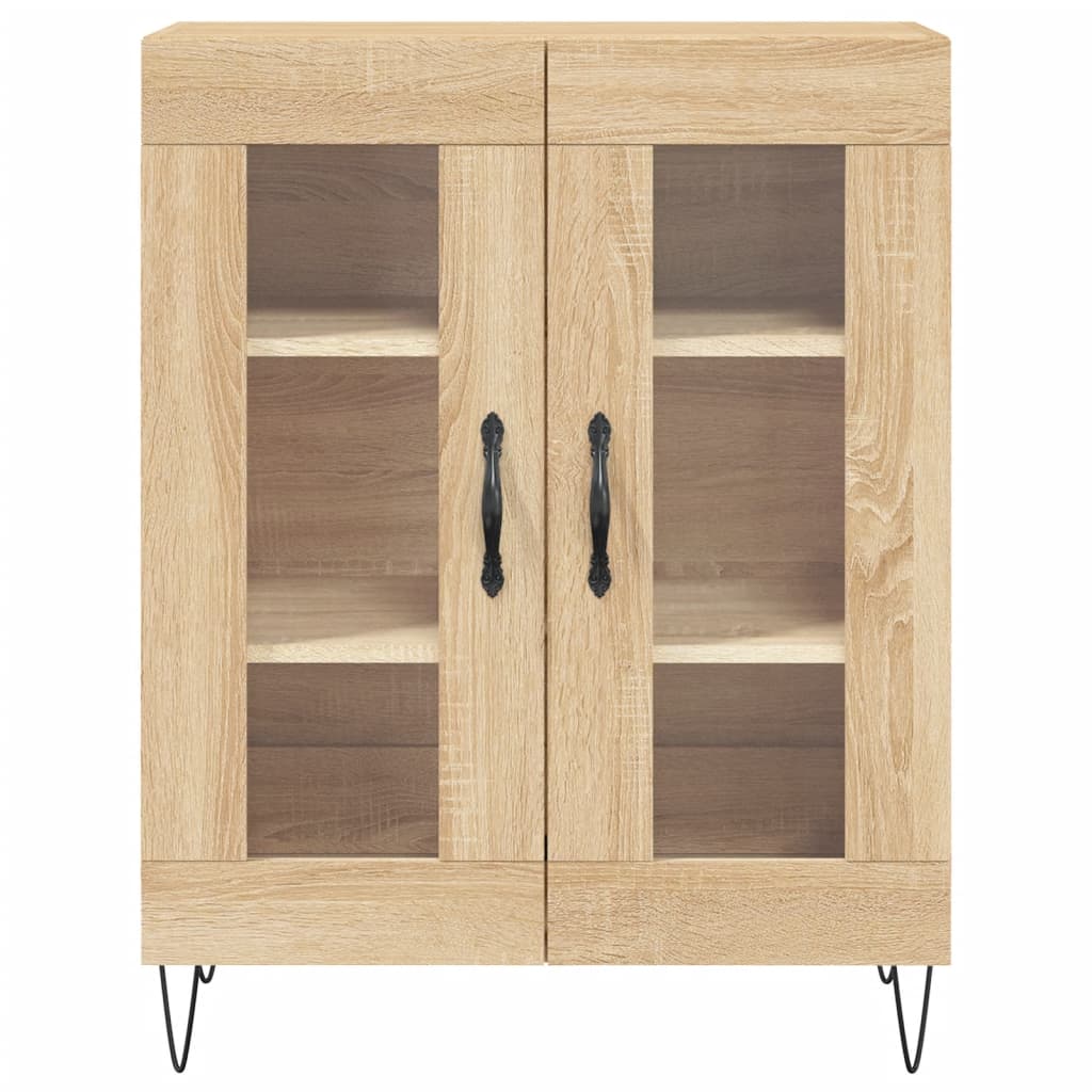 Highboard sonoma eik 69,5x34x180 cm konstruert tre