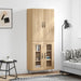 Highboard sonoma eik 69,5x34x180 cm konstruert tre