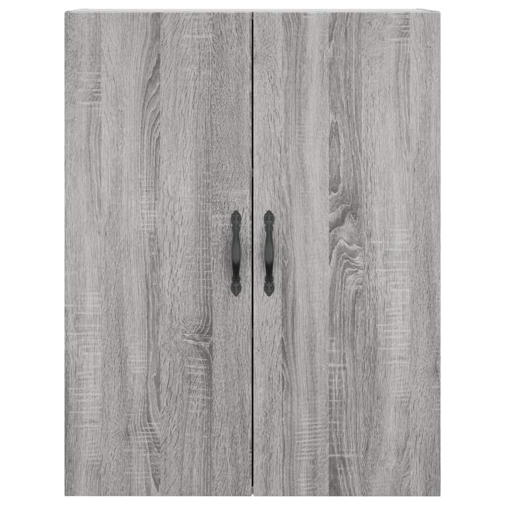 Highboard grå sonoma 69,5x34x180 cm konstruert tre