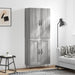 Highboard grå sonoma 69,5x34x180 cm konstruert tre