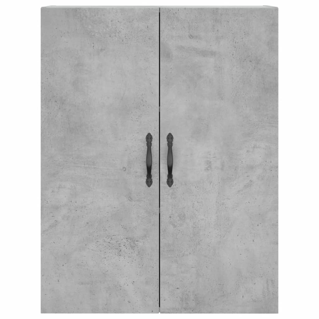 Highboard betonggrå 69,5x34x180 cm konstruert tre