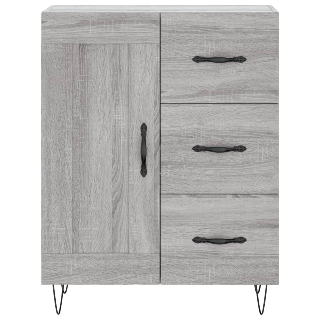 Highboard grå sonoma 69,5x34x180 cm konstruert tre vidaXL