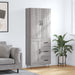 Highboard grå sonoma 69,5x34x180 cm konstruert tre vidaXL