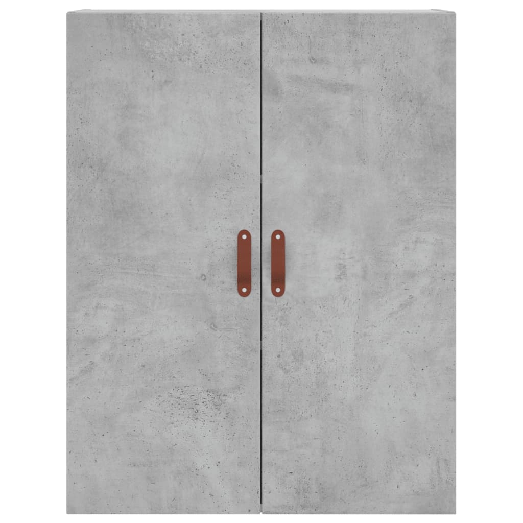 Highboard betonggrå 69,5x34x180 cm konstruert tre