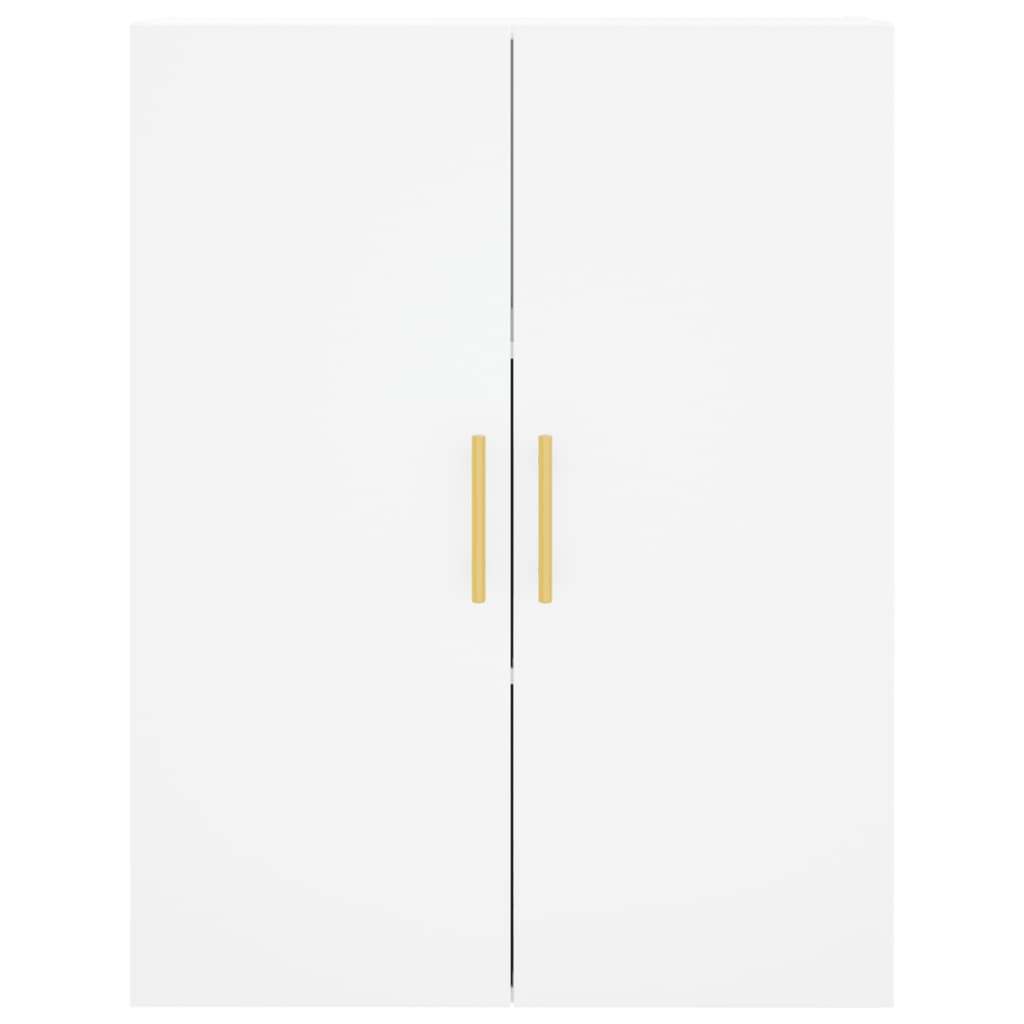 Highboard hvit 69,5x34x180 cm konstruert tre
