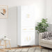 Highboard hvit 69,5x34x180 cm konstruert tre