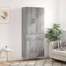 Highboard grå sonoma 69,5x34x180 cm konstruert tre