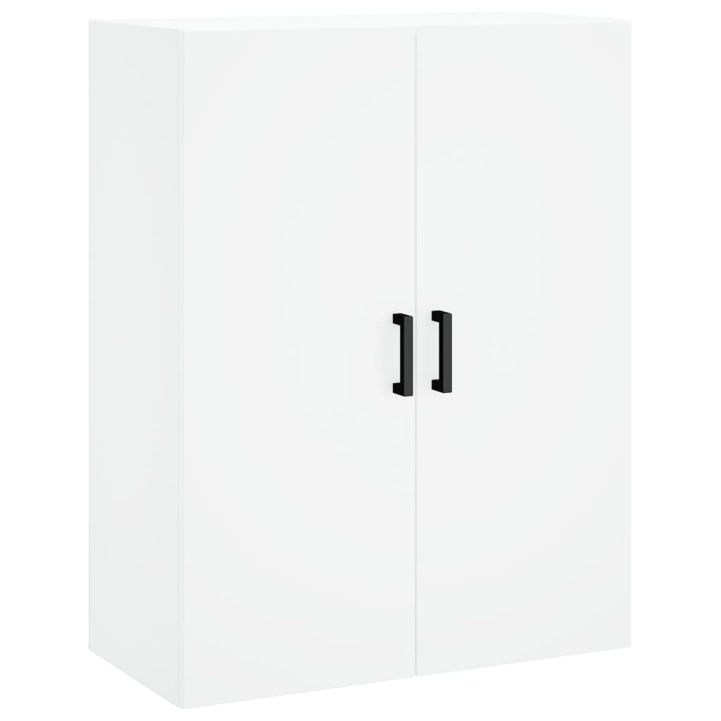 Highboard hvit 69,5x34x180 cm konstruert tre