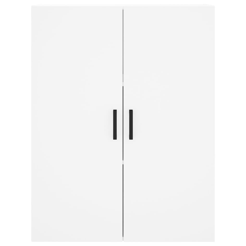 Highboard hvit 69,5x34x180 cm konstruert tre