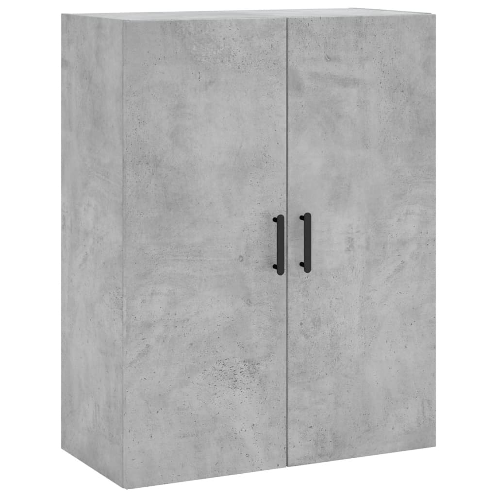 Highboard betonggrå 69,5x34x180 cm konstruert tre